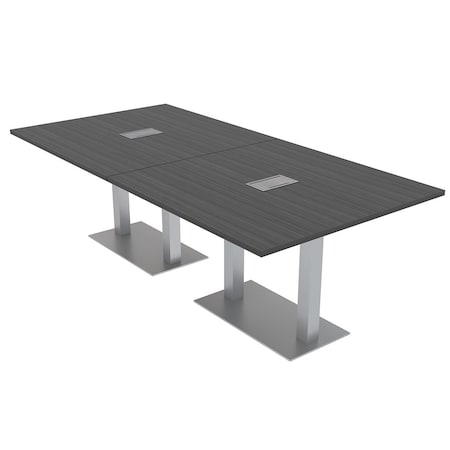 Skutchi Designs 45 in W, 96 in L, 29 in H, Engineered Wood Top, Grey HAR-REC-48x95-DOU-ELEC-ASIANNIGHT